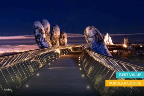 Ba Na Hills By Night And Golden Bridge with Buffet Dinner and Round Trip Shuttle Bus | Vietnam